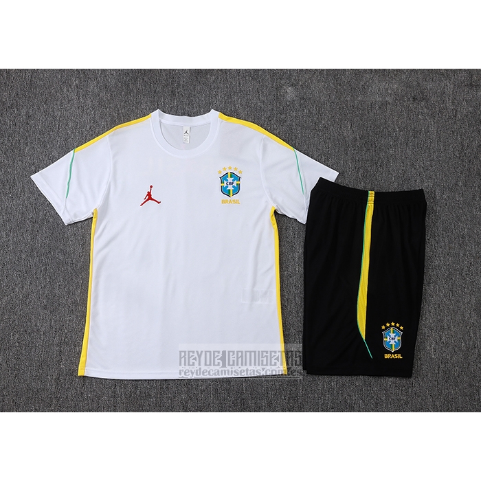 Chandal del Brasil Manga Corta 2026-2027 Blanco - Pantalon Corto